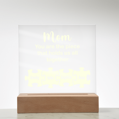 Customized To Mom - "Hold Us Together" Acrylic Plaque