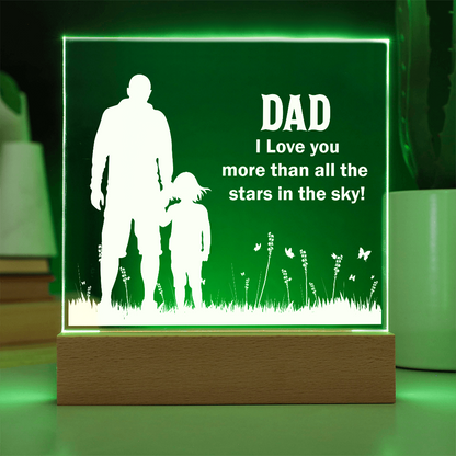 To Dad - "Stars In The Sky" Acrylic Plaque