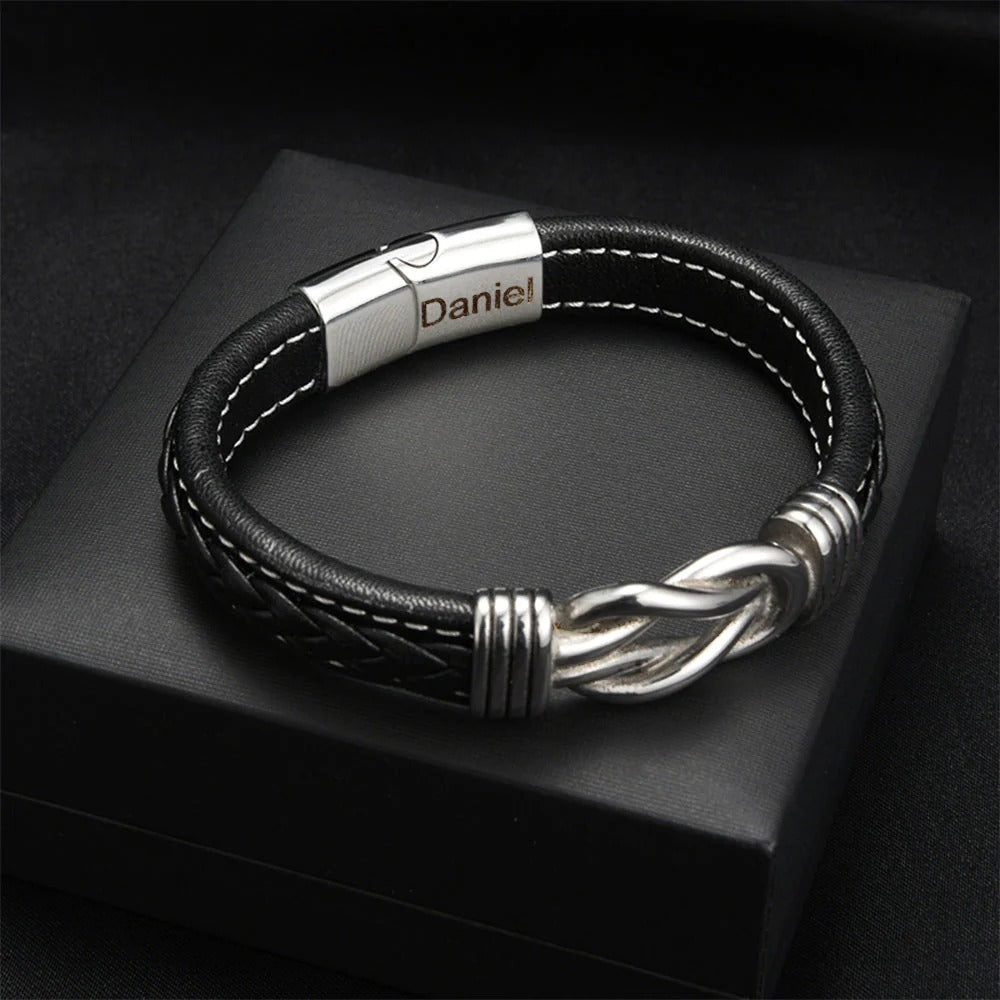 To Son - "Never Forget" Engraved Bracelet