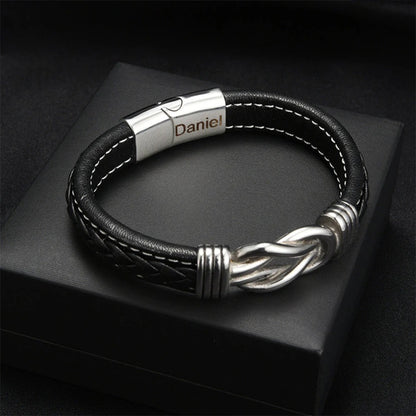 To Son - "Never Forget" Engraved Bracelet